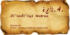 Ásványi Andrea névjegykártya
